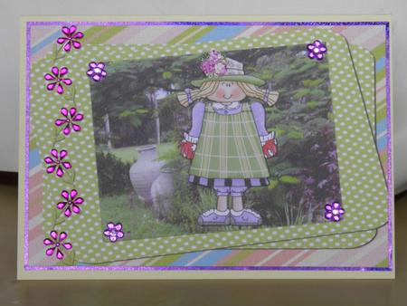 Garden Girl Card Front 2 by Jose Hopkins