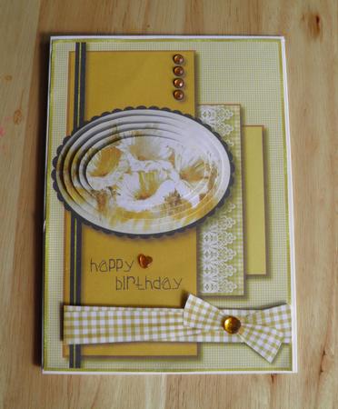 Floral Layers Birthday Card Front 2 by Jose Hopkins