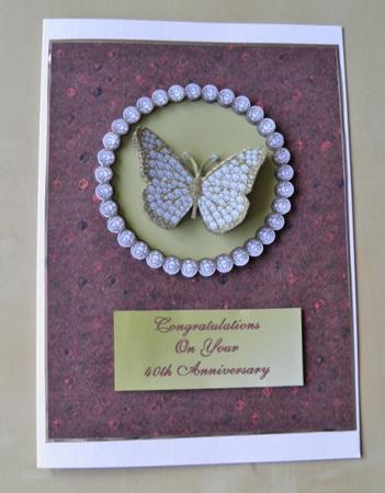 Diamond Butterfly Ruby Wedding Card by Jose Hopkins