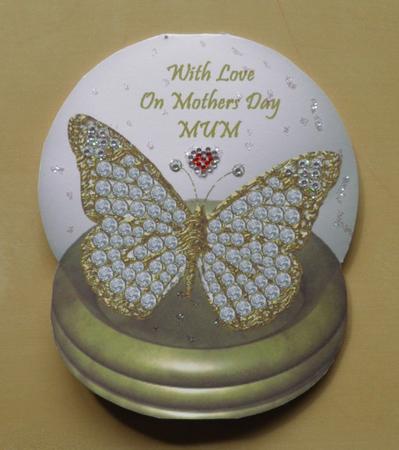 Diamond Butterfly Snowglobe - Mothers Day by Jose Hopkins