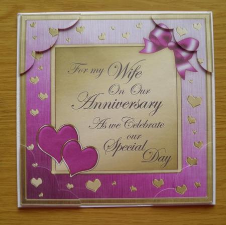 Wife Anniversary 8 x 8 Scalloped Corner Topper by Jose Hopkins