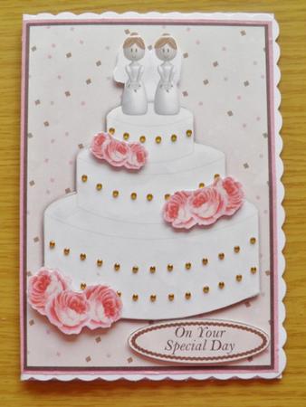 Wedding Cake with Two Brides by Jose Hopkins