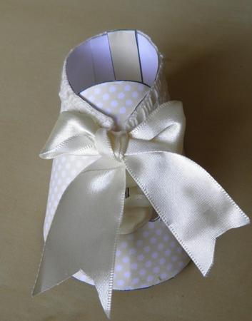 Beautiful Cream 3D Baby Shoe Keepsake by Jose Hopkins