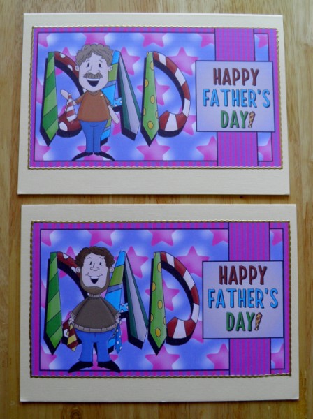 2 Fathers Day Tie Card Fronts/toppers by Jose Hopkins