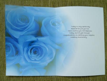 Royal Blue Faded Rose Vellum or Insert by Jose Hopkins