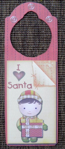 Little Boy, I Love Santa, Door Hanger by Jose Hopkins