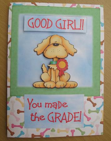 You Made the Grade! - Dog Show Congratulations Easel Card by Jose Hopkins