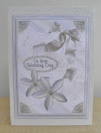 Diamonds Pearls & Lace - Wedding Card Front Sheet 1 by Jose Hopkins