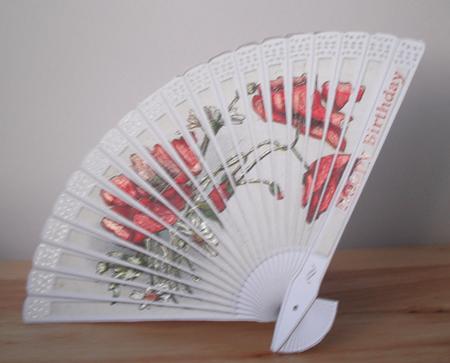 Poppies Fan Card - Birthday And Mothers Day by Jose Hopkins