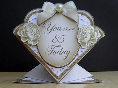 Cream Roses 85 Today Spring Card with Decoupage by Jose Hopkins