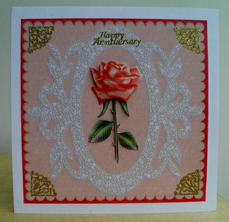 Rose in Lace Frame by Jose Hopkins