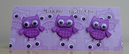 Lilac Toned Owls A4 Backing Paper by Jose Hopkins