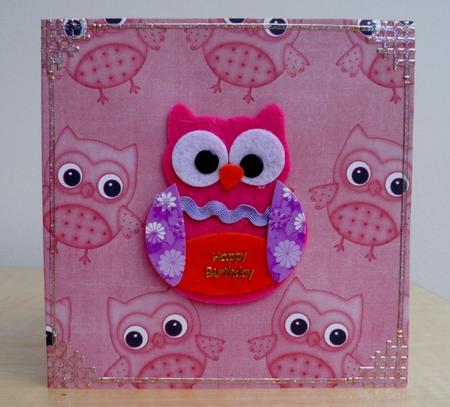 Pink Toned Owls A4 Backing Paper by Jose Hopkins