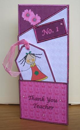 Thank You Teacher Bookmark Card by Jose Hopkins