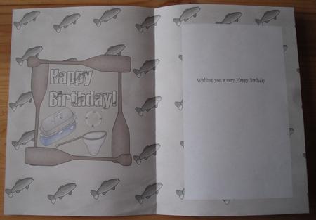 Male Birthday Fishing Card Insert by Jose Hopkins