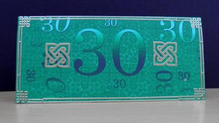 Dark Green 30 Birthday A4 Backing Paper by Jose Hopkins
