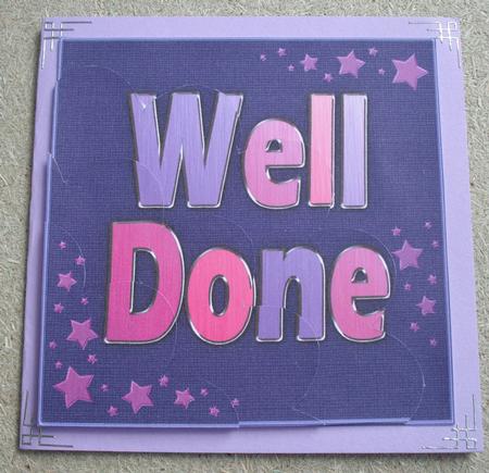 Well Done Quick Card with Shell Edged Corner Side Stacker by Jose Hopkins