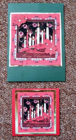 2 Card Corner Stacker and Pyramid Candles for Christmas Eve by Jose Hopkins