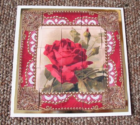 Red Rose Lace 5inch 3D Paper Weaving Sheet by Jose Hopkins