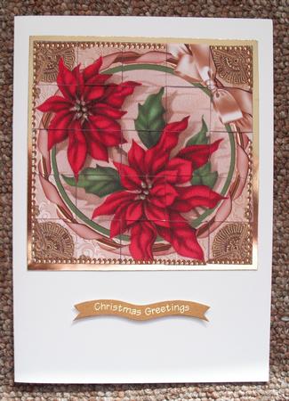 Poinsettia Gold 5inch 3D Paper Weaving Sheet by Jose Hopkins