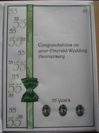 Emerald Wedding Anniversary Vellum / Insert by Jose Hopkins