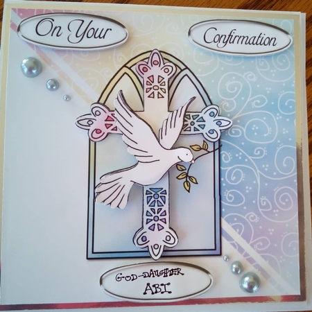 Christening/confirmation Quick Card with Decoupage by Josephine OByrne