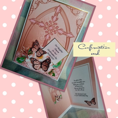 Fancy Cross Butterfly & Wild Roses Pyramid Matching Insert by Josephine OByrne