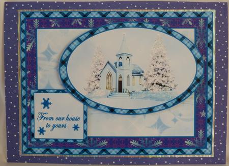 White Church, Christmas Quick Card by Josie Jackson