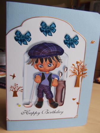 Golfin' Scalloped Top Quick Card by Joy Chappelle