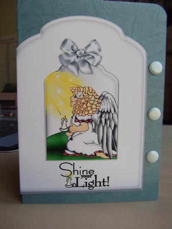 Shine Your Light Angel Scalloped Top Quick Card by Joy Chappelle