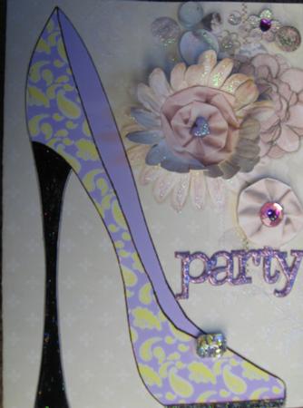 Stilletto Shoe Shaped Card by Joy Comstock