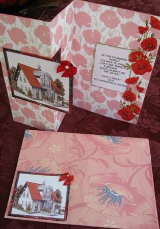 Large Poppy Faded Backing Paper by Joy Comstock