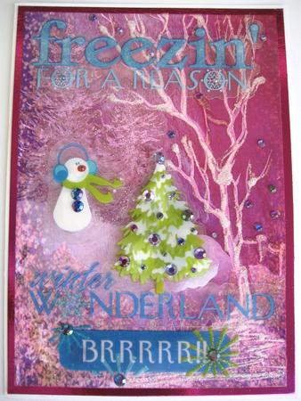 Frosty Trees Background 1 by Joy Comstock