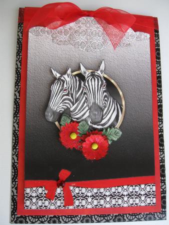Zebra Scallop Top Birthday by Joy Comstock