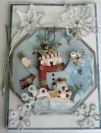 Peace and Joy Snowman by Joy Comstock