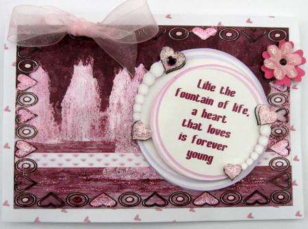 Fountain of Gladness, Fountain of Life - Friendship Card by Joy Comstock