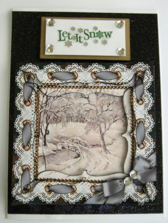 Winter Etching 5inch Bracket Edge Spiral Stacker by Joy Comstock