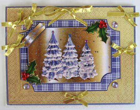 Blue Christmas Trees by Joy Comstock