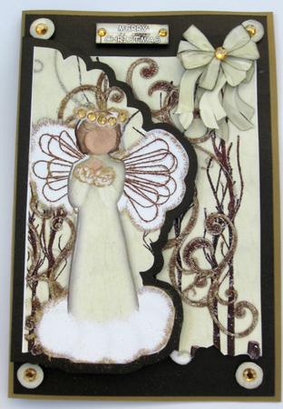 Christmas Angel Mock Envelope Card by Joy Comstock
