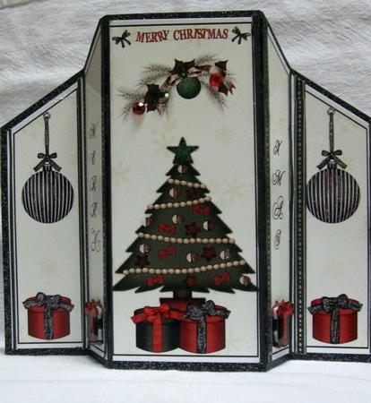 Merry Xmas Theatre Fold Card by Joy Comstock