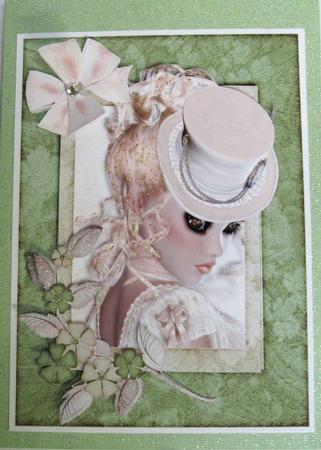 Top Hat Totty 3 Decoupage by Joy Comstock