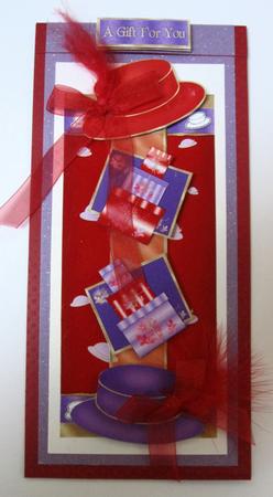 Dl Ribbon Centre Red Hat Birthday by Joy Comstock