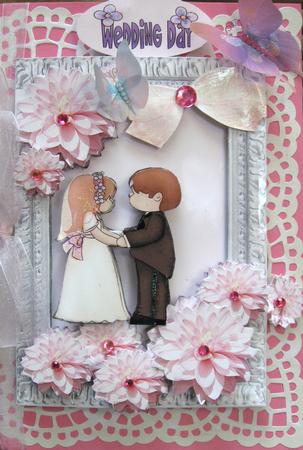 Inside Out Card Wedding Day Dahlias by Joy Comstock