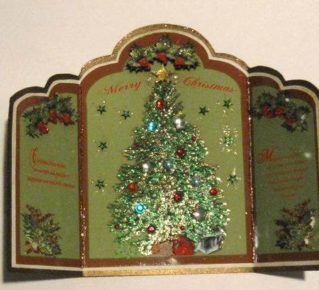 Ornamental Christmas Card Front by Joy Comstock