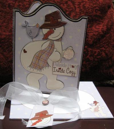 3D Frozy Snowman Decoupage Card Kit by Joy Comstock