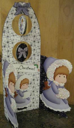 Tall Wing Card - Winter Girl by Joy Comstock