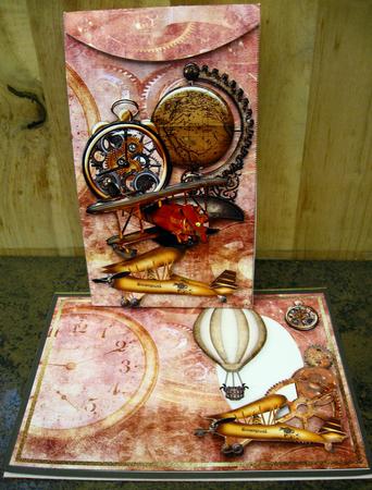 3D Pinch Bag + Card - Time Travel by Joy Comstock