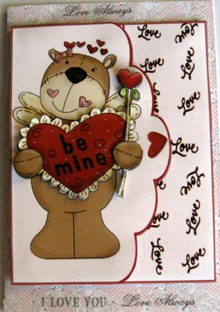 Teddy Be Mine Valentine by Joy Comstock