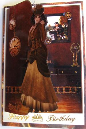 Steampunk Lady - Envelope Card Part 1 by Joy Comstock