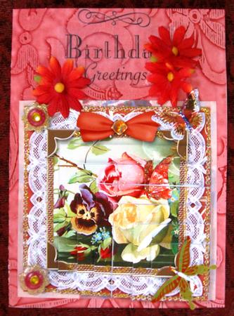 Lace Mixed Bunch 5in One Corner Stacker by Joy Comstock